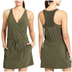 Athleta Take a Hike Olive Dress